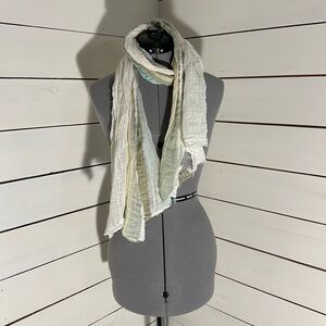 Teal, Tan, Ivory Scarf